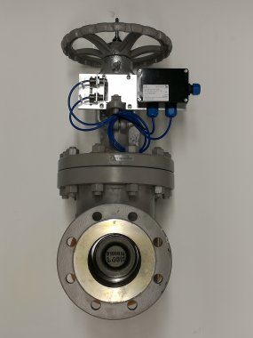 Limit switches mounted on Gate Valve